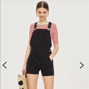 Topshop Moto Denim Overall Cutoffs